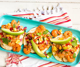 Shrimp Tacos with Denver Salsa