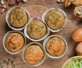 Muffin salati alle puntarelle e cappuccio rosso