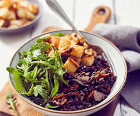 Linsensalat mit getrockneten Tomaten