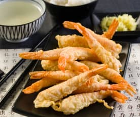 Ebi tempura (langostinos en tempura)