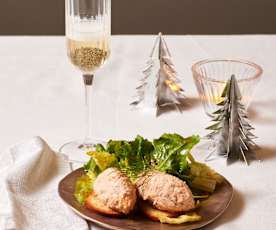 Lachscreme mit Endiviensalat