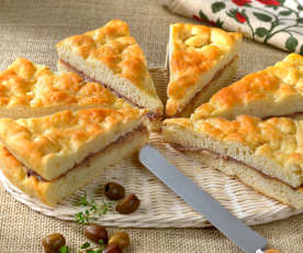 Focaccia à la crème de fromage