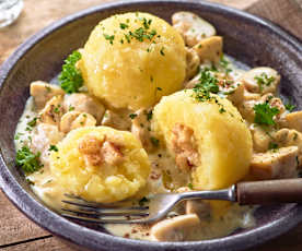 Thüringer Klöße mit Rahmchampignons (Thüringen)