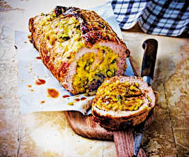 Longe de veau farcie aux pistaches