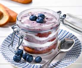 Tiramisù ricotta e mirtilli