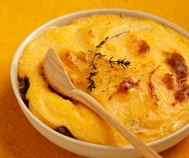 Parmentier de boeuf au vin rouge