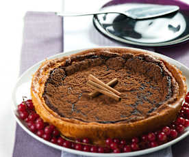 Tarte de requeijão e canela