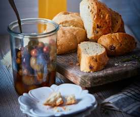 Pan de queso feta y aceitunas