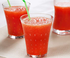 Granizado de naranja con fresas