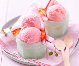 Sorbet rhubarbe-fraise