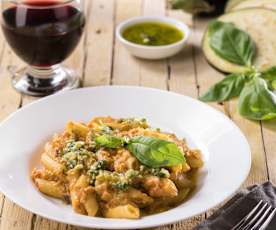 Penne risottate al pesto di melanzane