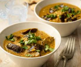 Aubergine, Coconut and Peanut Curry