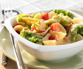 Wirsing italienisch mit Bandnudeln