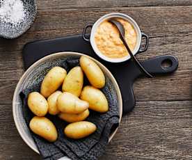 Pellkartoffeln mit Mojo-Quark