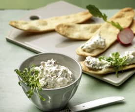 Cream cheese spread with radishes