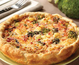Quiche au chou et au brocoli