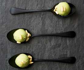 Basil sorbet (palate cleanser)