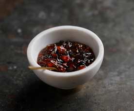 Chutney de cebola, cenoura e pera