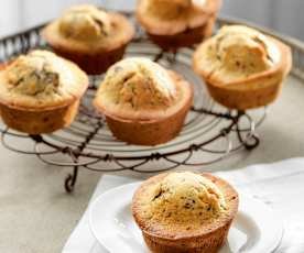 Muffins con chispas de chocolate