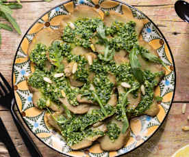 Carpaccio di seitan con rucola