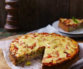 Quiche de puerro y tomate (sin gluten)