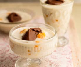 Kheer with Dark Chocolate Topping