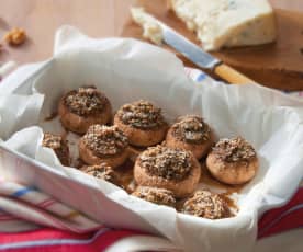 Funghi ripieni Gorgonzola e noci