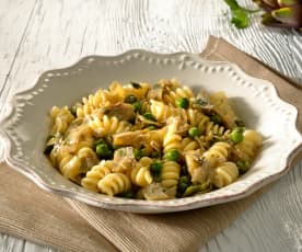 Fusilli ai carciofi e piselli