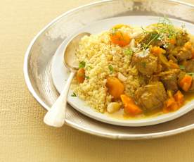 Tajine di agnello con albicocche e miele