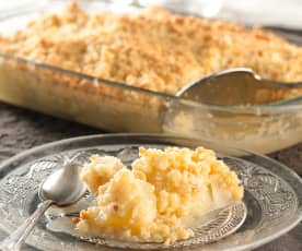 Pear Crumble with Coconut and Hazelnuts