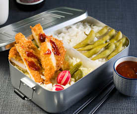 Bento tonkatsu (cerdo empanado)