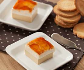 Mousse de foie y queso de cabra con manzanas caramelizadas