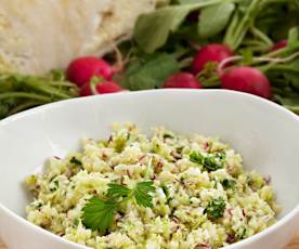 Ensalada de rabanitos y repollo