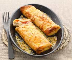 Ham, Mushroom and Cheese Crêpes