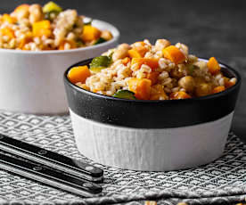 Orzotto con ceci e verdure