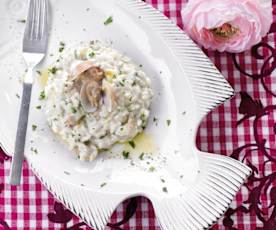 Risoto de amêijoas