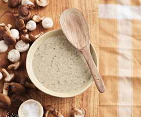 Mushroom and white wine cream sauce