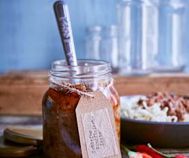 Scharfes Rindfleischpesto