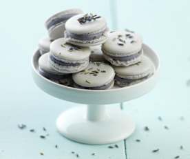 Macarons com creme de lavanda