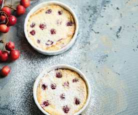 Miniclafoutis de framboesa