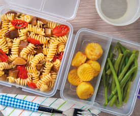 Fusilli con melanzane al funghetto