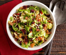Brussel Sprouts Salad with Cranberries and Almonds