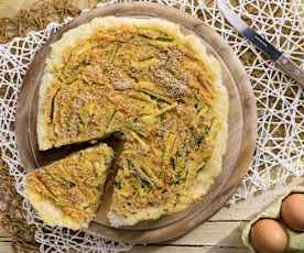 Torta di riso basmati gratinata