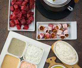 Fondue de carne (borgoña)