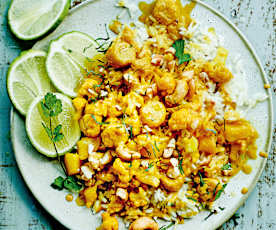 Curry de minibananes aux noix de cajou