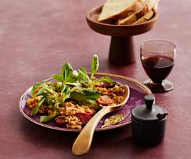 Feldsalat mit Linsen