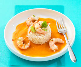 Langoustines à la vapeur de gingembre