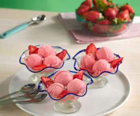Helado de fresa y yogur