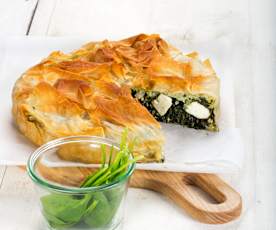 Spanakopita (Griechischer Spinatstrudel)