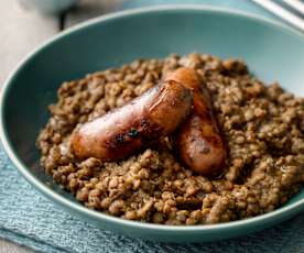 Puy Lentil and Sausage Casserole